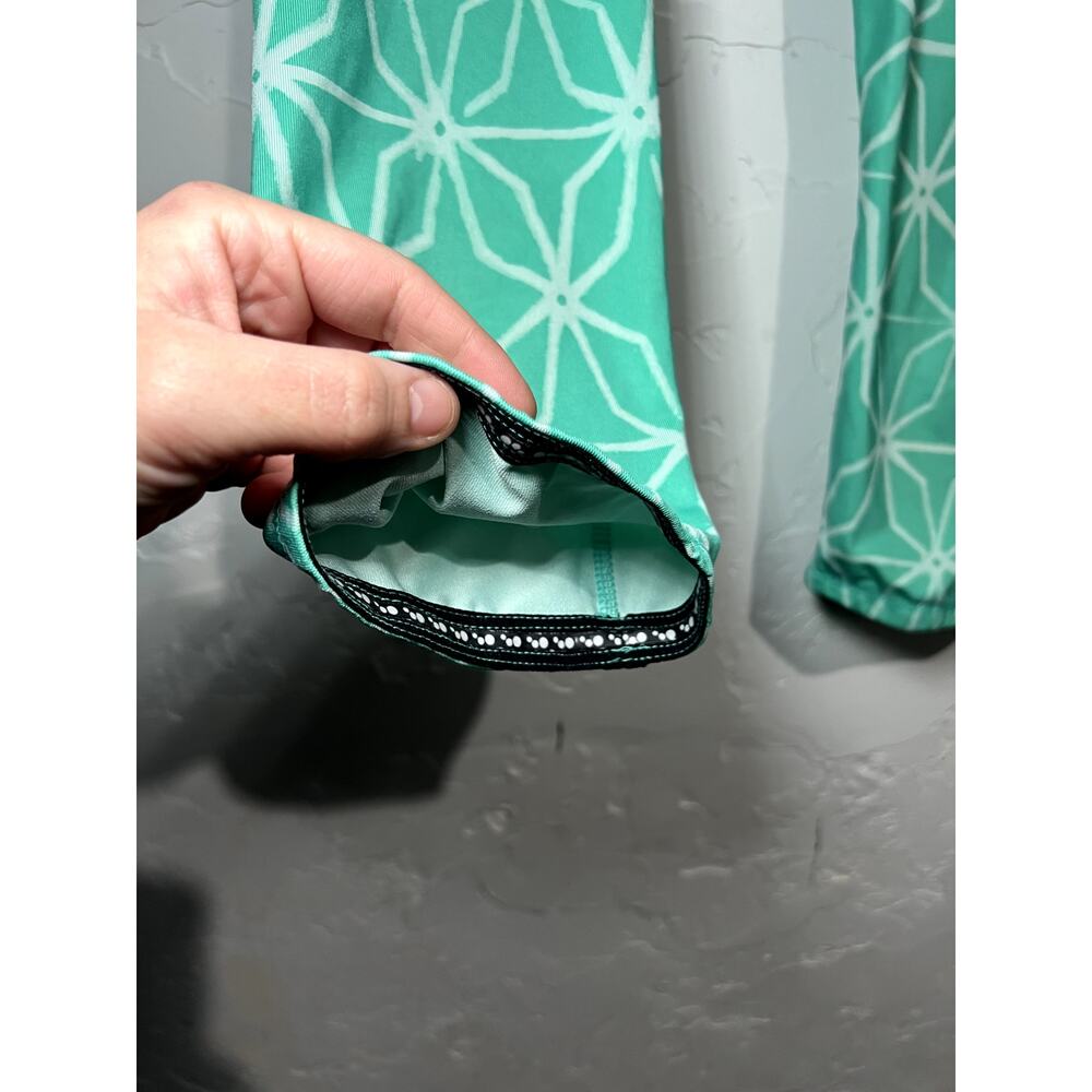 Brooks patternered green capri leggings‎ womens small athleisure workout yoga - Picture 2 of 7